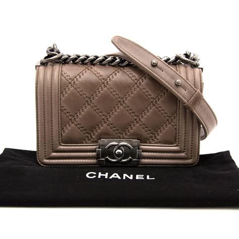 chanel le boy taupe medium|chanel boys handbags.